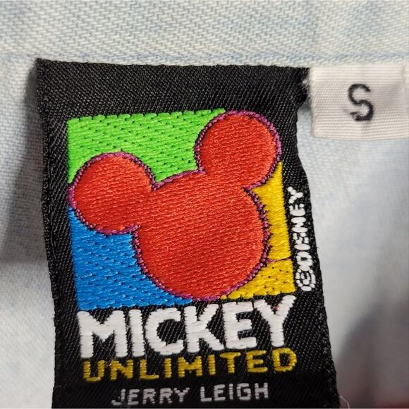 Vintage 90s Hip Hop Mickey Unlimited Jerry Leigh Sleeveless Button Up Top, sz S - Picture 8 of 8